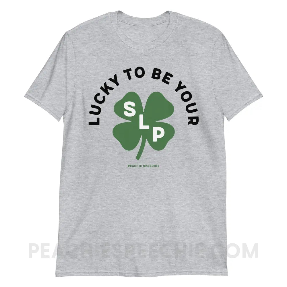 Lucky To Be Your SLP Classic Tee - Sport Grey / S - T-Shirts & Tops peachiespeechie.com