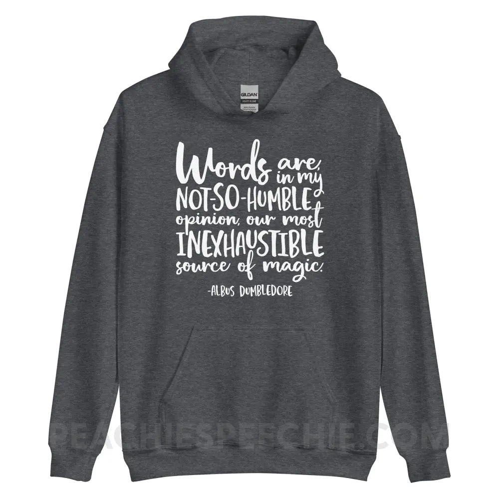 Magic Quote Classic Hoodie - Dark Heather / S - peachiespeechie.com
