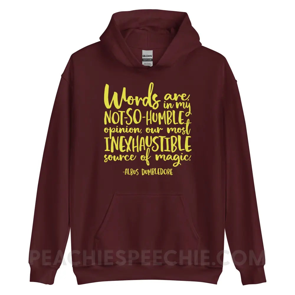 Magic Quote Classic Hoodie - Maroon / S - peachiespeechie.com
