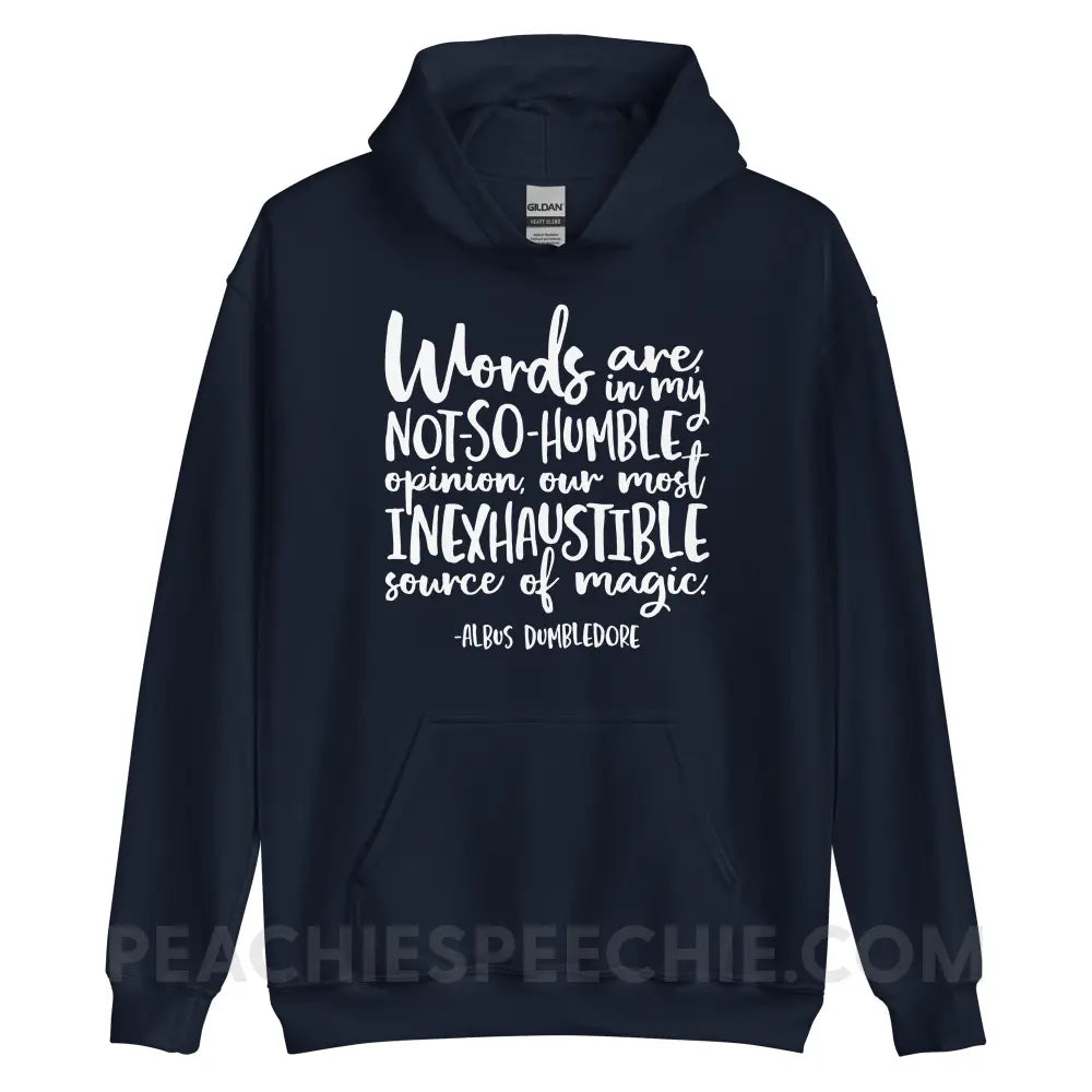 Magic Quote Classic Hoodie - Navy / S - peachiespeechie.com