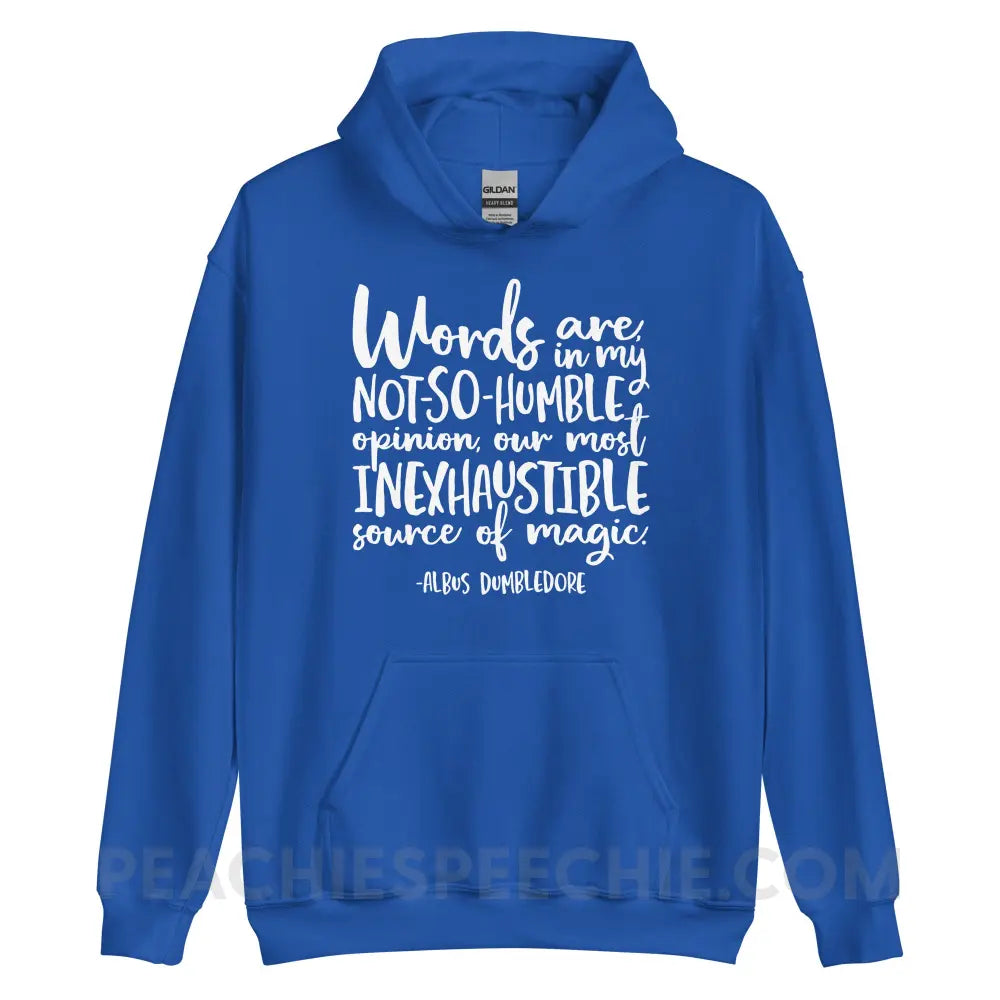 Magic Quote Classic Hoodie - Royal / S - peachiespeechie.com