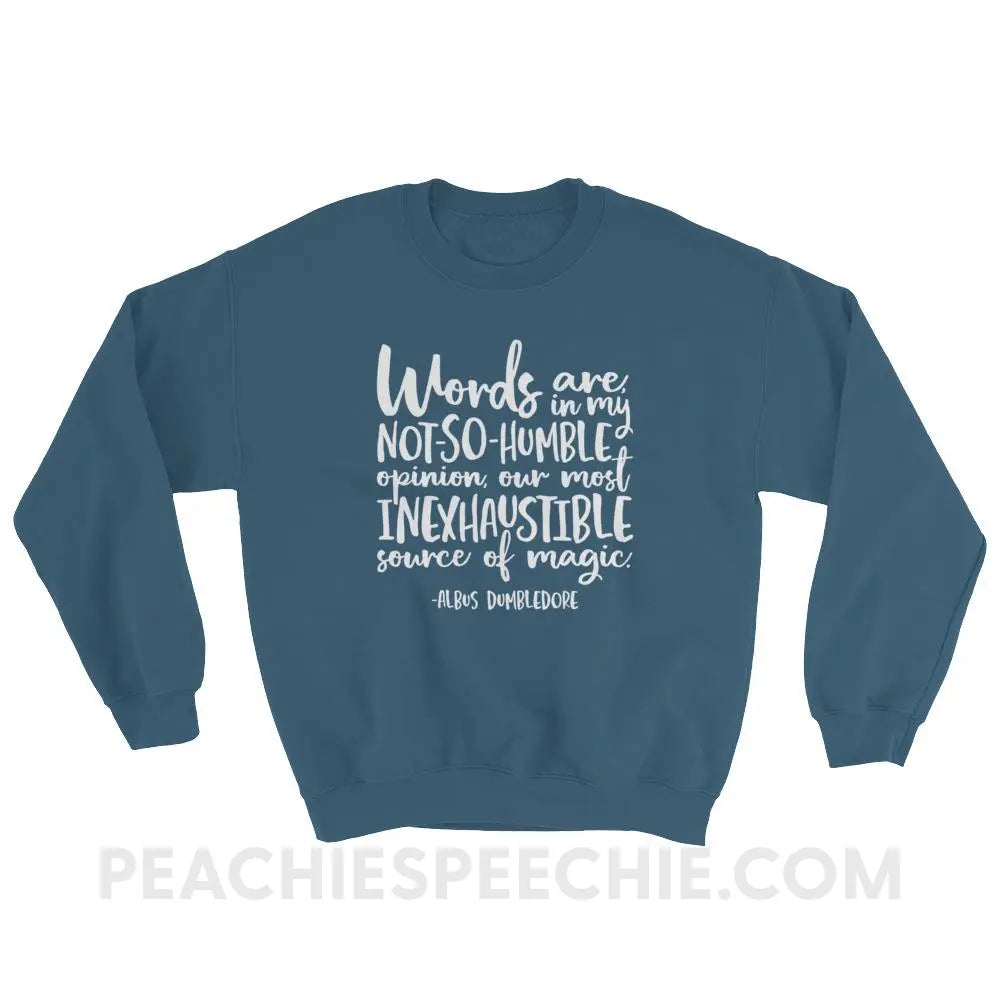 Magic Quote Classic Sweatshirt - Indigo Blue / S - Hoodies & Sweatshirts peachiespeechie.com