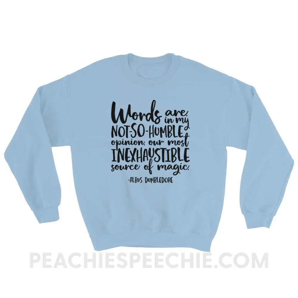 Magic Quote Classic Sweatshirt - Light Blue / S - Hoodies & Sweatshirts peachiespeechie.com
