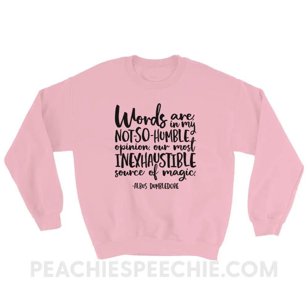 Magic Quote Classic Sweatshirt - Light Pink / S - Hoodies & Sweatshirts peachiespeechie.com