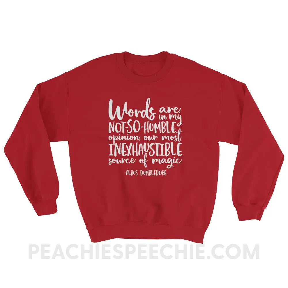 Magic Quote Classic Sweatshirt - Red / S - Hoodies & Sweatshirts peachiespeechie.com