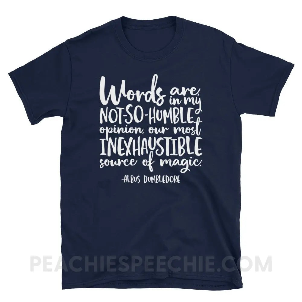 Magic Quote Classic Tee - Navy / S - T-Shirts & Tops peachiespeechie.com