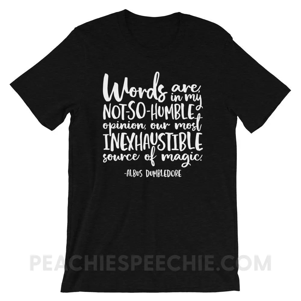 Magic Quote Premium Soft Tee - Black Heather / XS - T-Shirts & Tops peachiespeechie.com