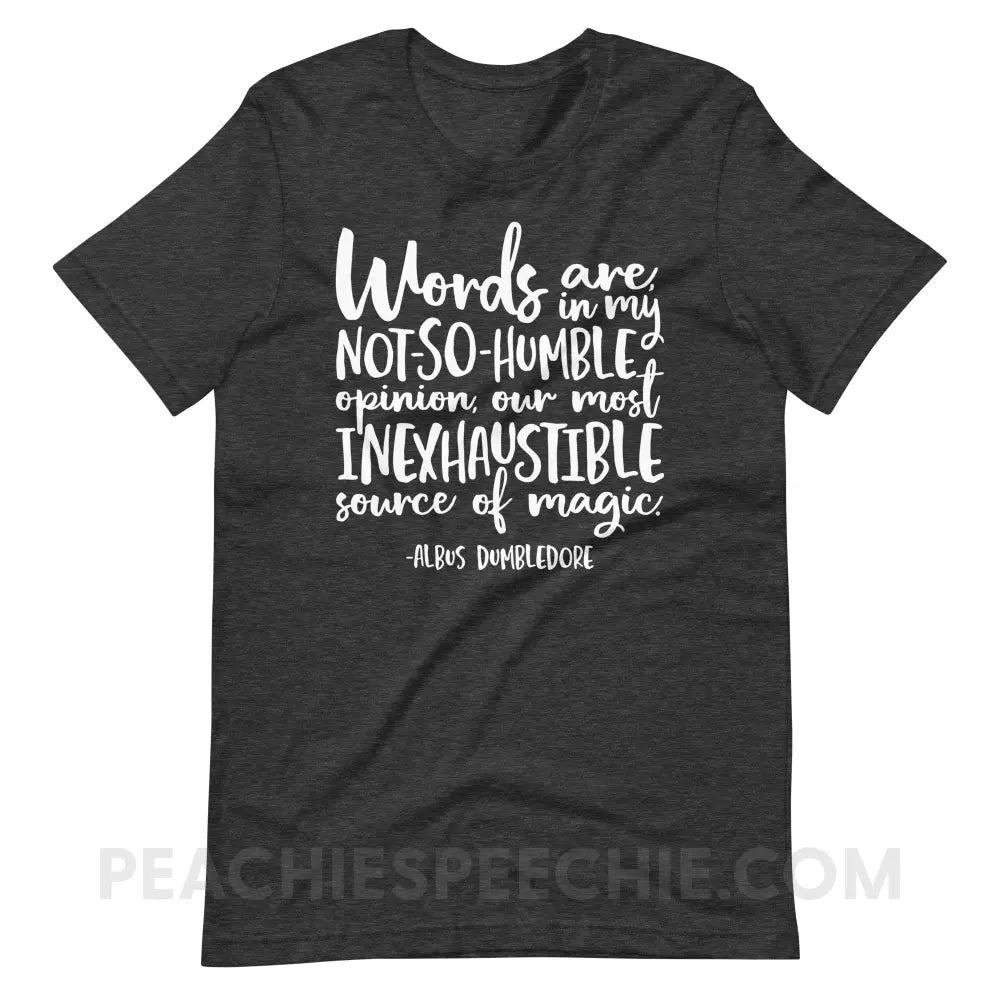 Magic Quote Premium Soft Tee - Dark Grey Heather / XS - T-Shirts & Tops peachiespeechie.com