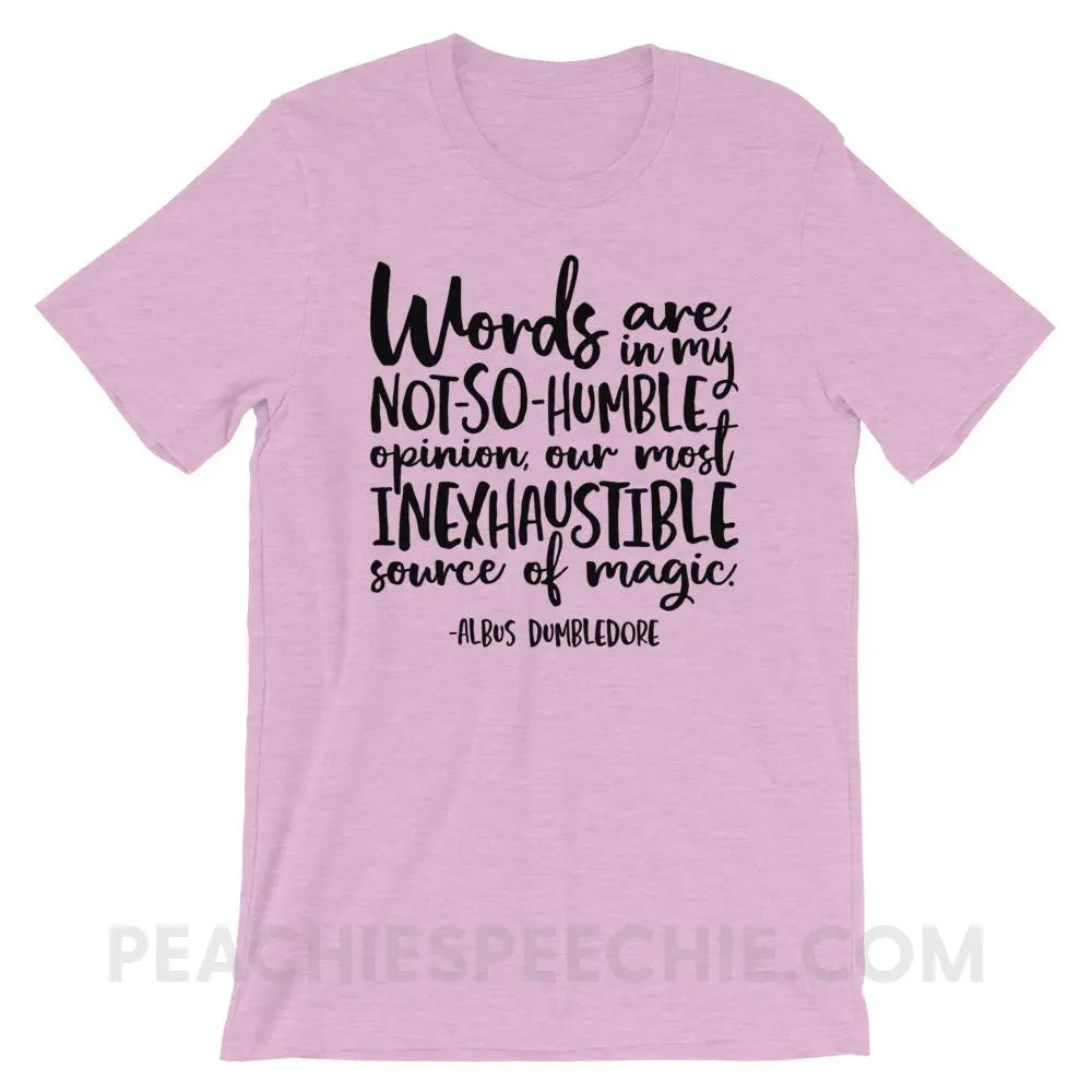 Magic Quote Premium Soft Tee - Heather Prism Lilac / XS - T-Shirts & Tops peachiespeechie.com