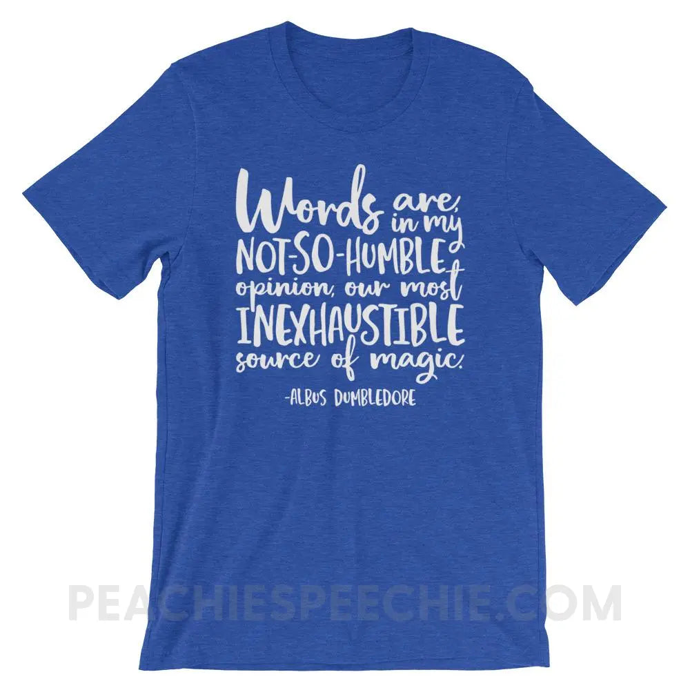 Magic Quote Premium Soft Tee - Heather True Royal / S - T-Shirts & Tops peachiespeechie.com