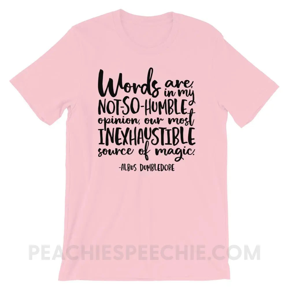 Magic Quote Premium Soft Tee - Pink / S - T-Shirts & Tops peachiespeechie.com