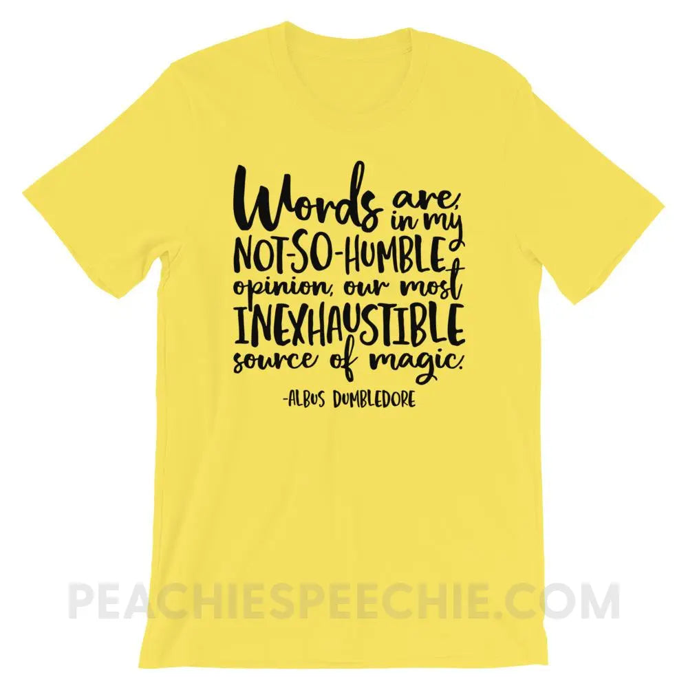 Magic Quote Premium Soft Tee - Yellow / S - T-Shirts & Tops peachiespeechie.com