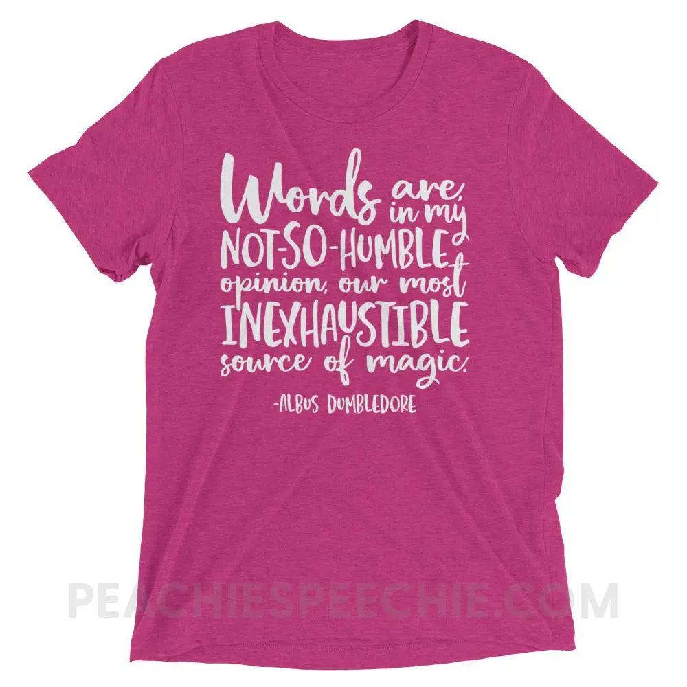 Magic Quote Tri-Blend Tee - Berry Triblend / XS - T-Shirts & Tops peachiespeechie.com
