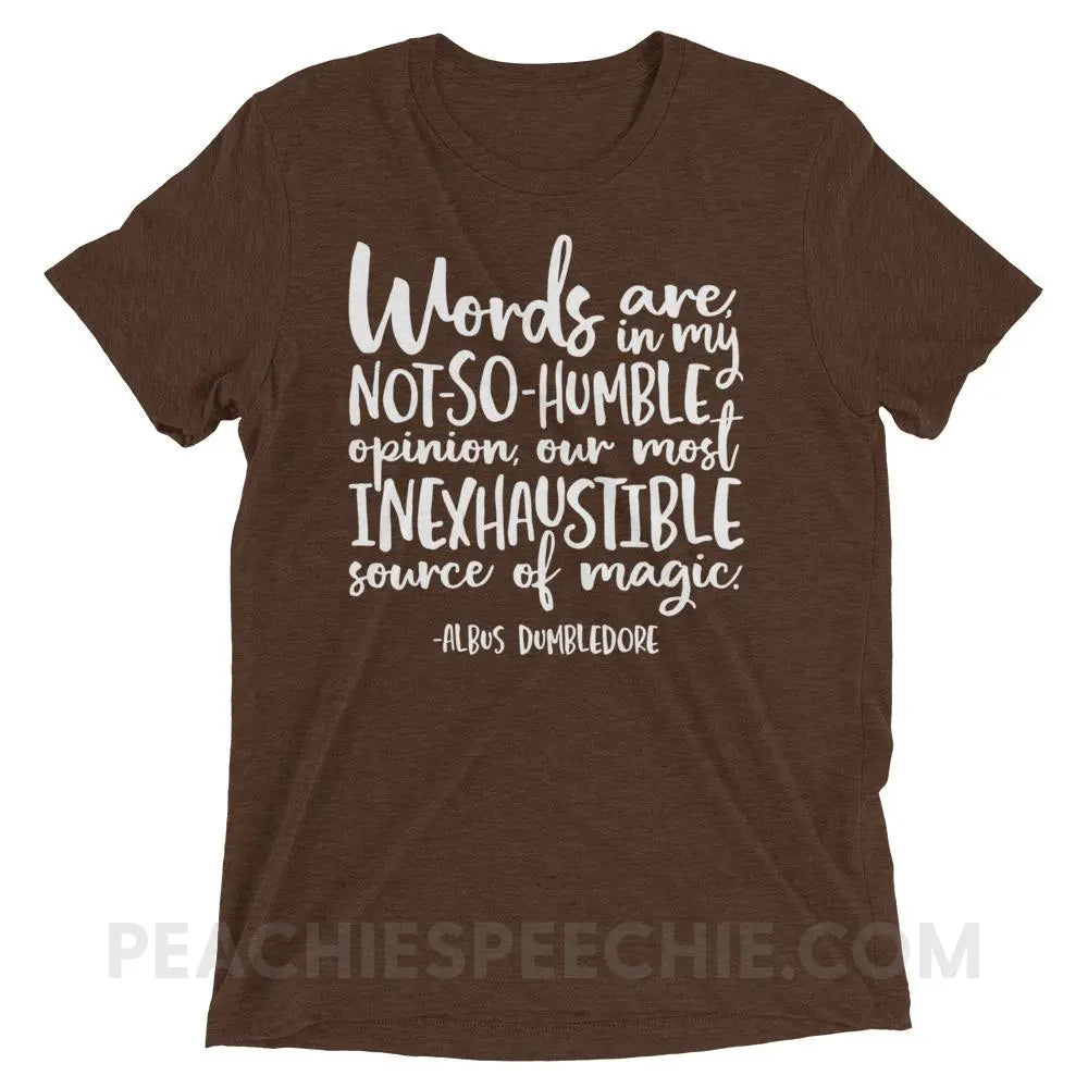 Magic Quote Tri-Blend Tee - Brown Triblend / XS - T-Shirts & Tops peachiespeechie.com