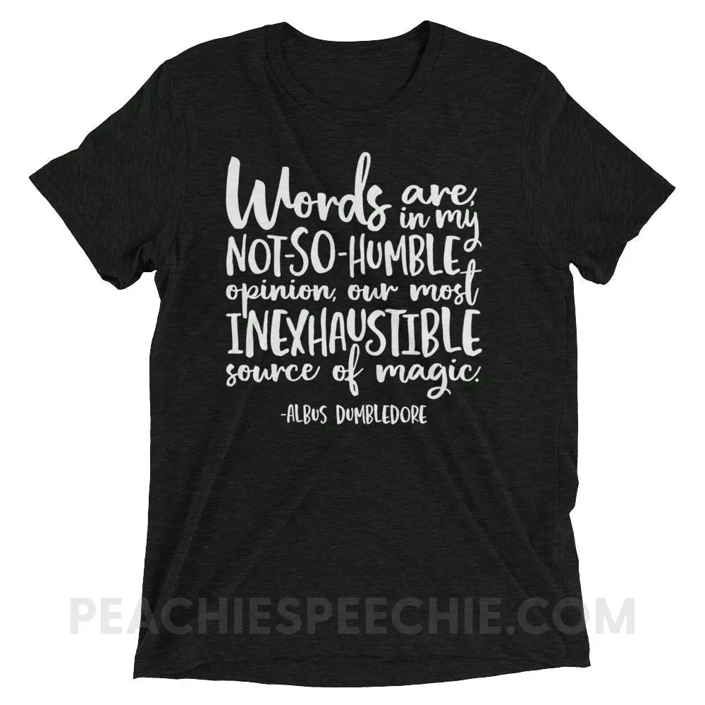 Magic Quote Tri-Blend Tee - Charcoal-Black Triblend / XS - T-Shirts & Tops peachiespeechie.com
