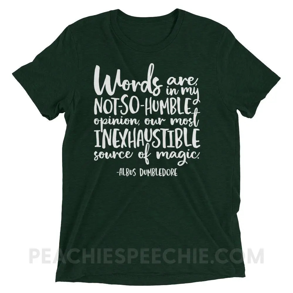 Magic Quote Tri-Blend Tee - Emerald Triblend / XS - T-Shirts & Tops peachiespeechie.com