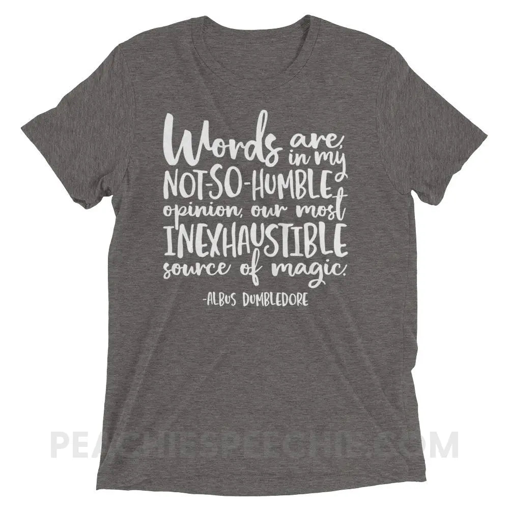 Magic Quote Tri-Blend Tee - Grey Triblend / XS - T-Shirts & Tops peachiespeechie.com