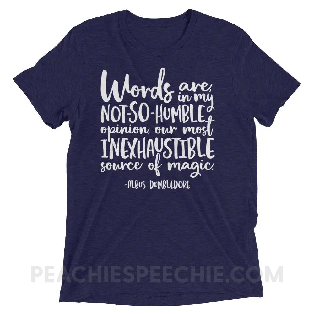 Magic Quote Tri-Blend Tee - Navy Triblend / XS - T-Shirts & Tops peachiespeechie.com