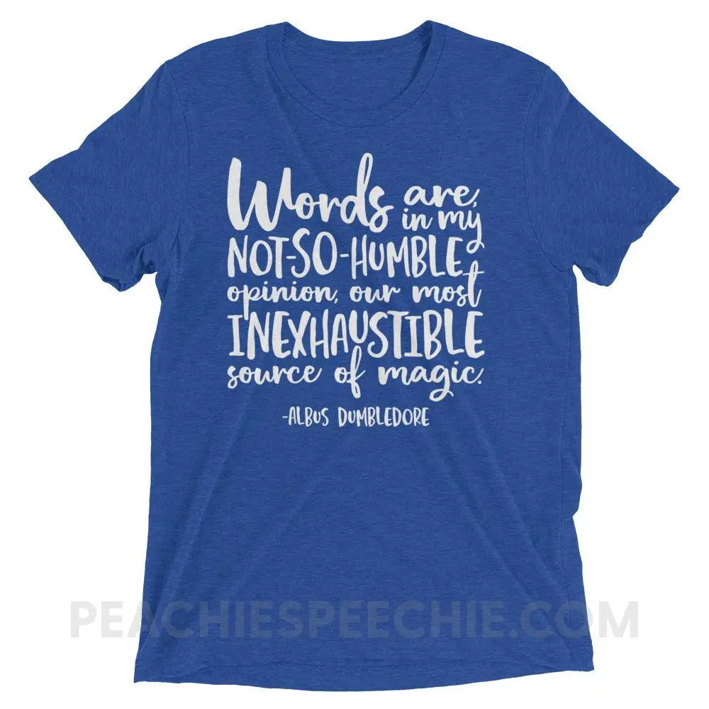 Magic Quote Tri-Blend Tee - True Royal Triblend / XS - T-Shirts & Tops peachiespeechie.com