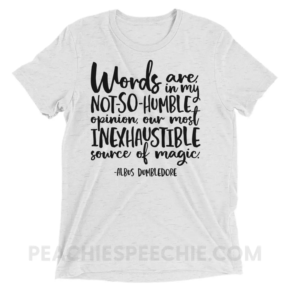 Magic Quote Tri-Blend Tee - White Fleck Triblend / XS - T-Shirts & Tops peachiespeechie.com