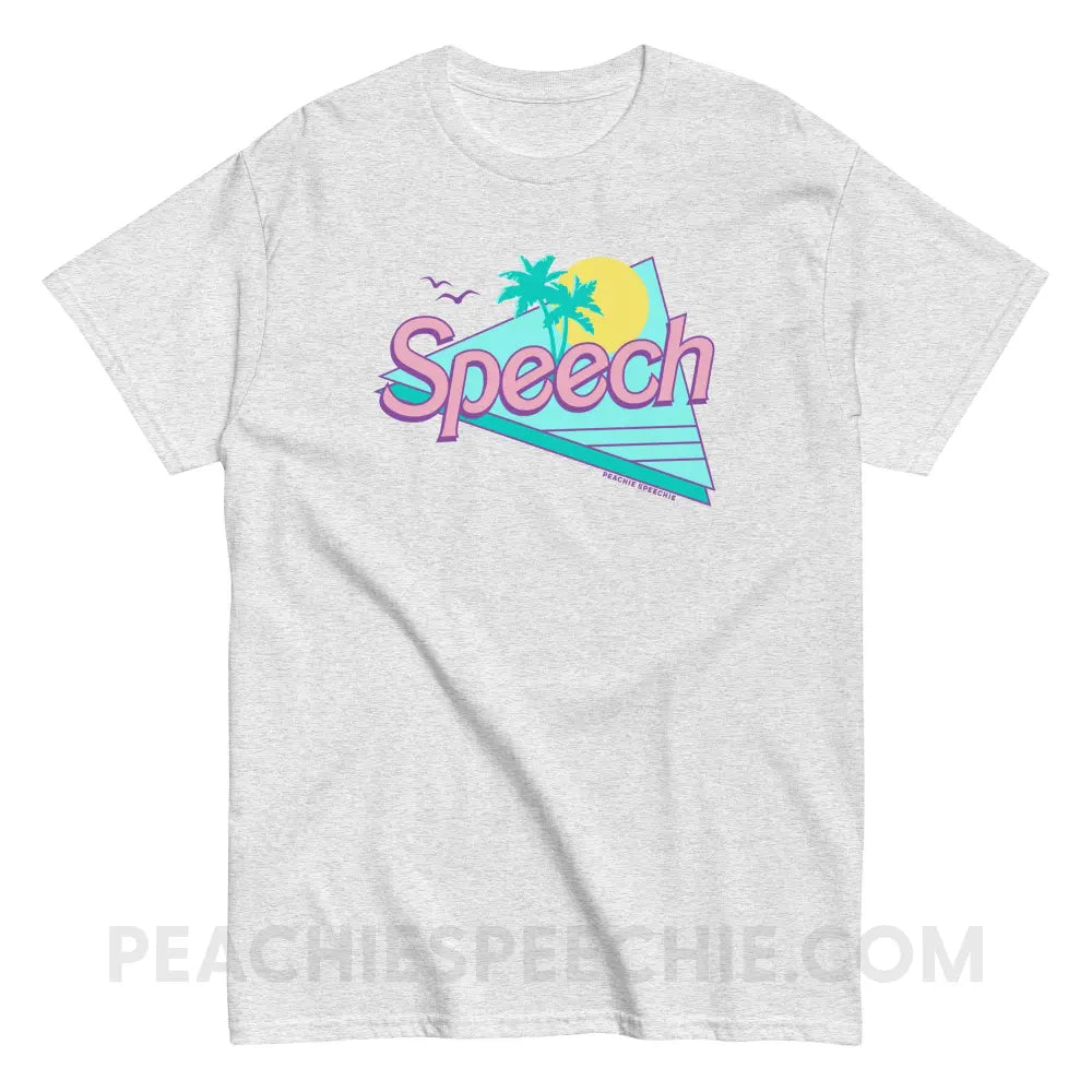 Malibu Speech Basic Tee - Ash / S - T-Shirt peachiespeechie.com