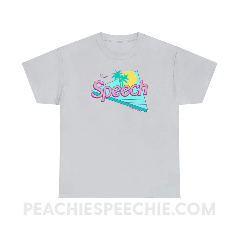 Malibu Speech Basic Tee - Ice Grey / S - T - Shirt peachiespeechie.com