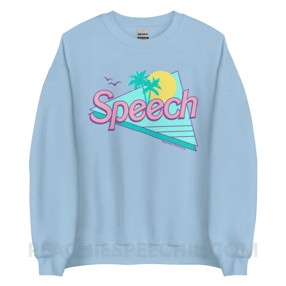Malibu Speech Classic Sweatshirt - Light Blue / S - peachiespeechie.com