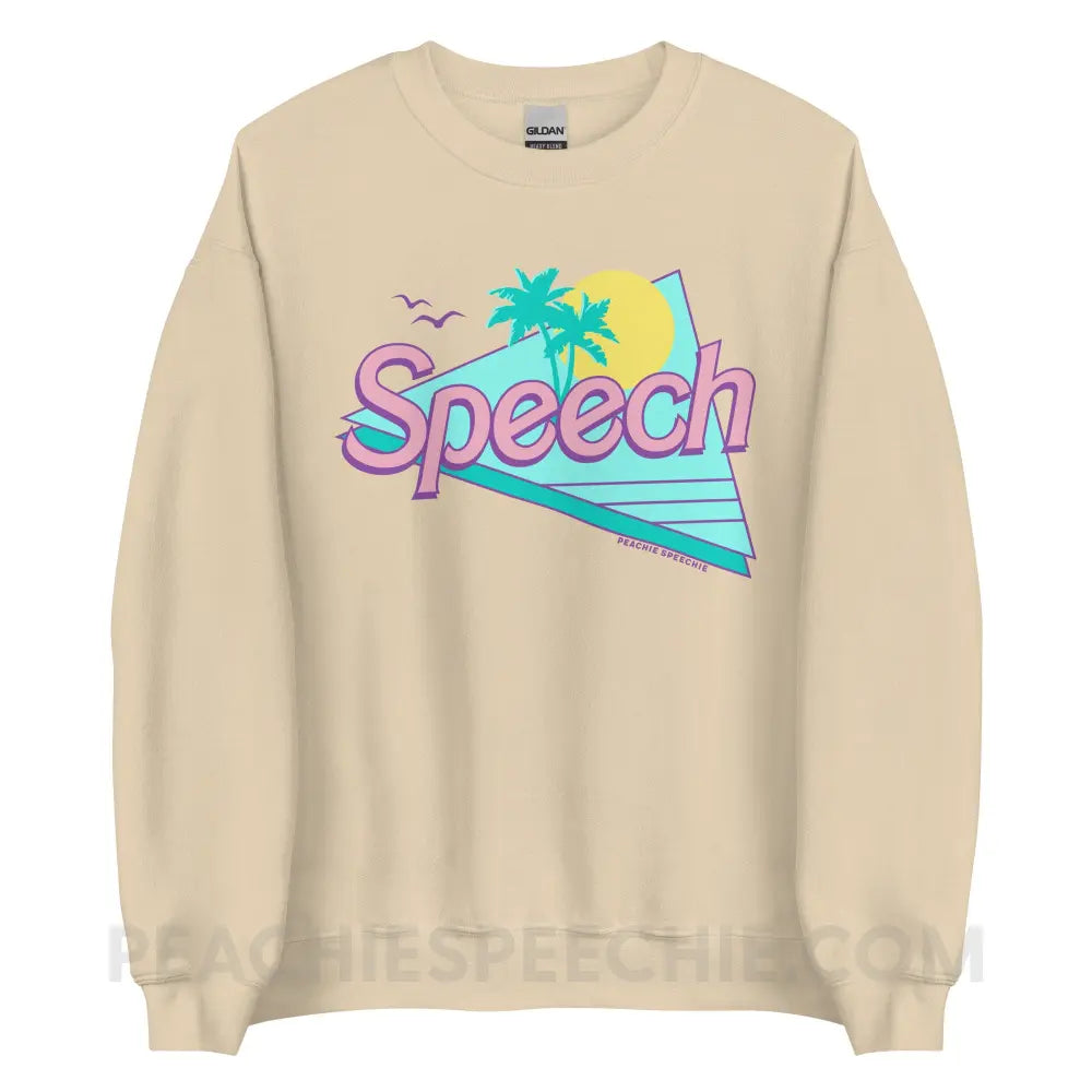Malibu Speech Classic Sweatshirt - Sand / S - peachiespeechie.com