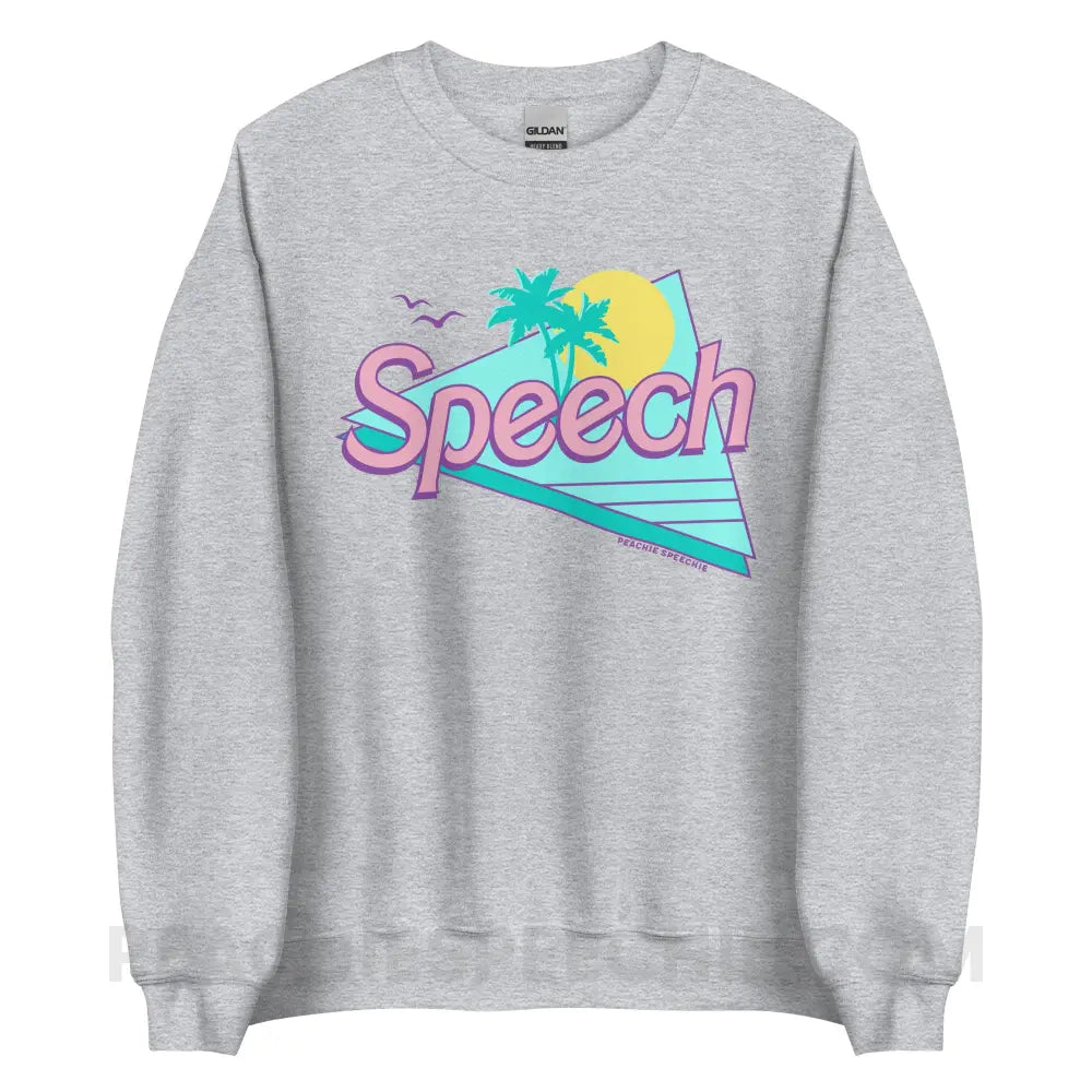 Malibu Speech Classic Sweatshirt - Sport Grey / S - peachiespeechie.com