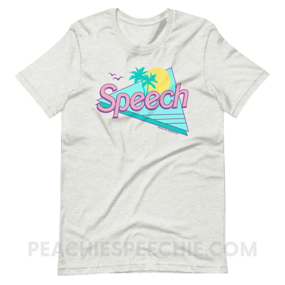 Malibu Speech Premium Soft Tee - Ash / S - peachiespeechie.com