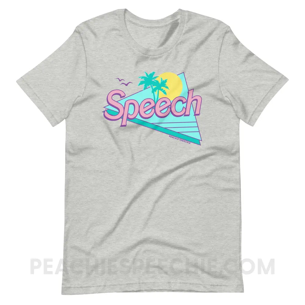Malibu Speech Premium Soft Tee - Athletic Heather / S - peachiespeechie.com