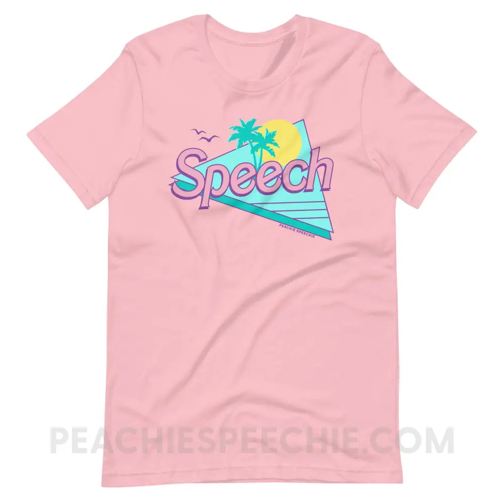 Malibu Speech Premium Soft Tee - Pink / S - peachiespeechie.com