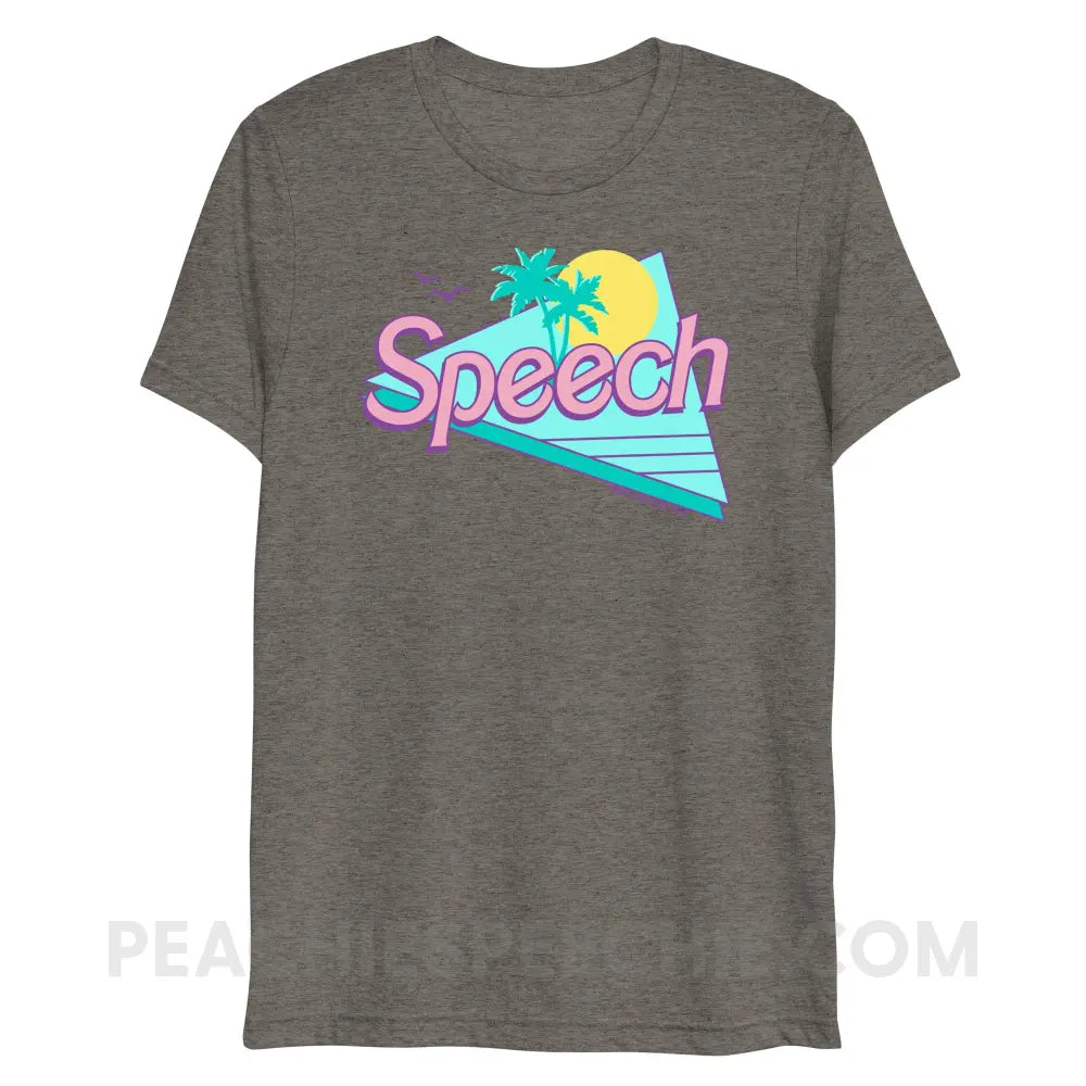 Malibu Speech Tri-Blend Tee - Grey Triblend / XS - peachiespeechie.com