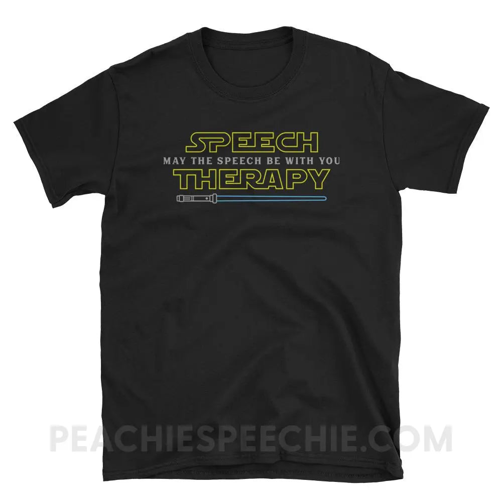 May The Speech Be With You Classic Tee - Black / S - T-Shirts & Tops peachiespeechie.com
