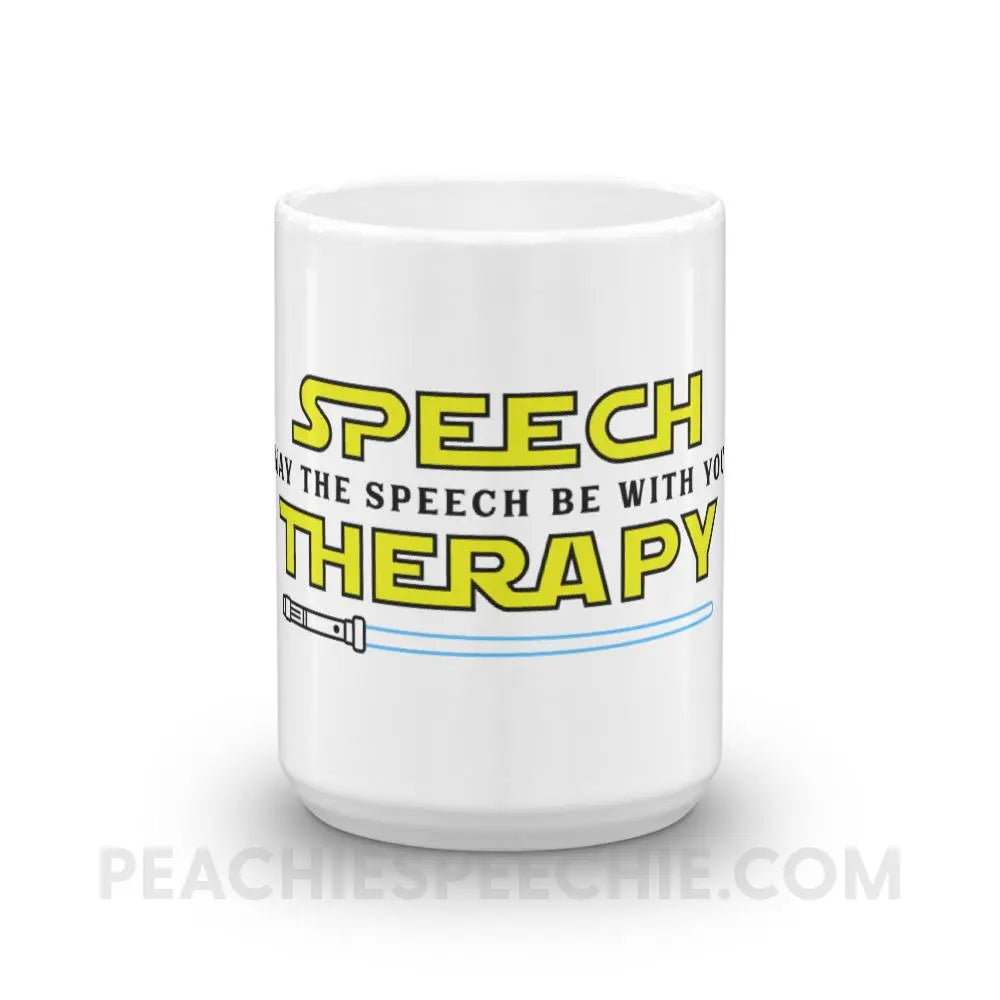 May The Speech Be With You Coffee Mug - 15oz - Mugs peachiespeechie.com
