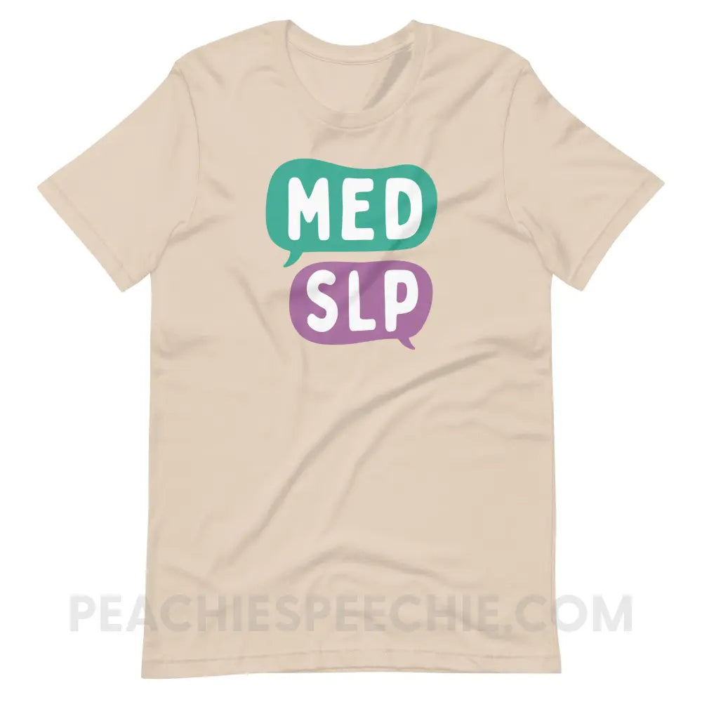 Med SLP Premium Soft Tee - Cream / XS - peachiespeechie.com