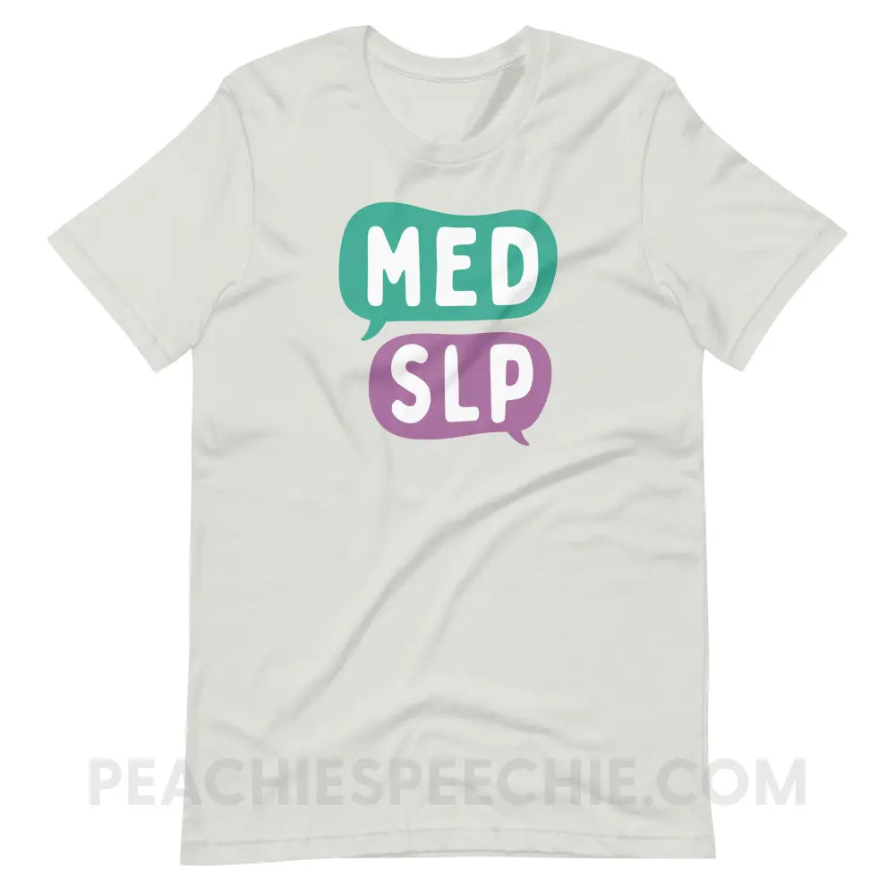 Med SLP Premium Soft Tee - Silver / S - peachiespeechie.com