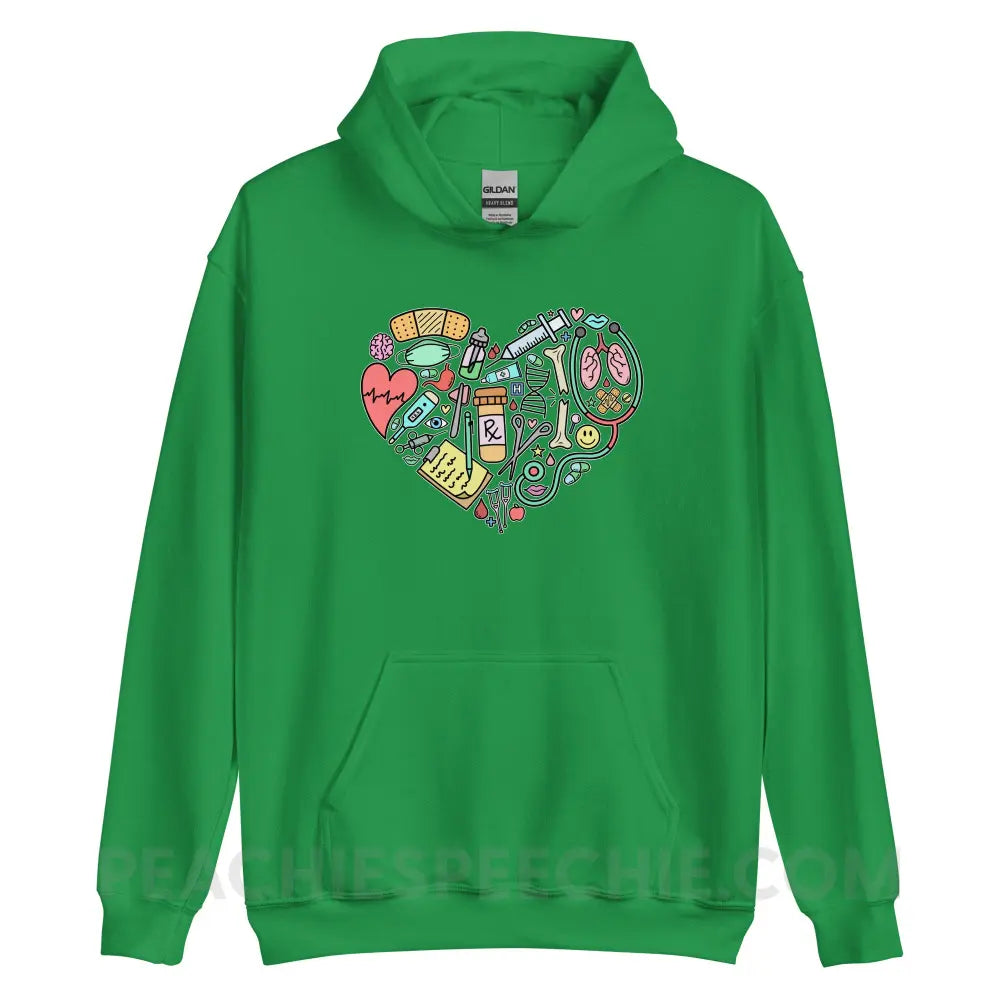 Medical Heart Classic Hoodie - Irish Green / S - peachiespeechie.com