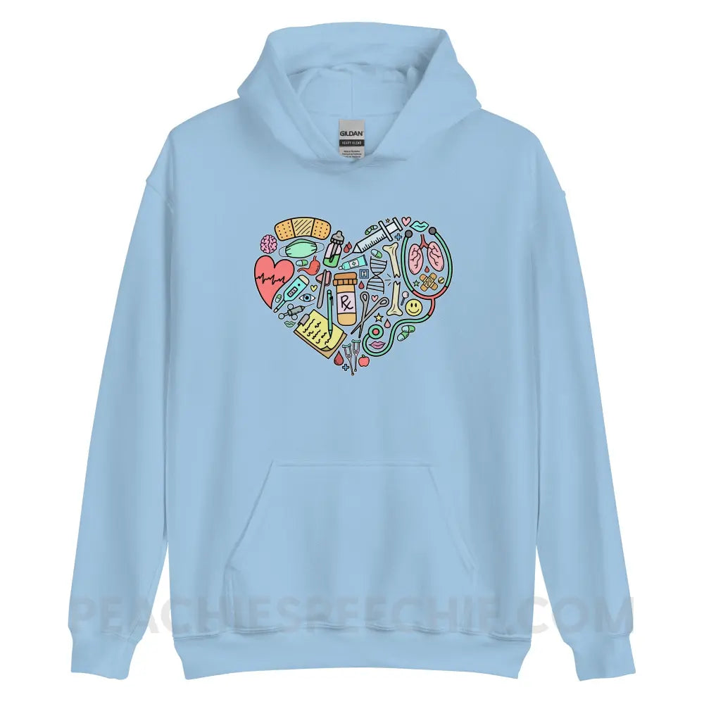 Medical Heart Classic Hoodie - Light Blue / S - peachiespeechie.com