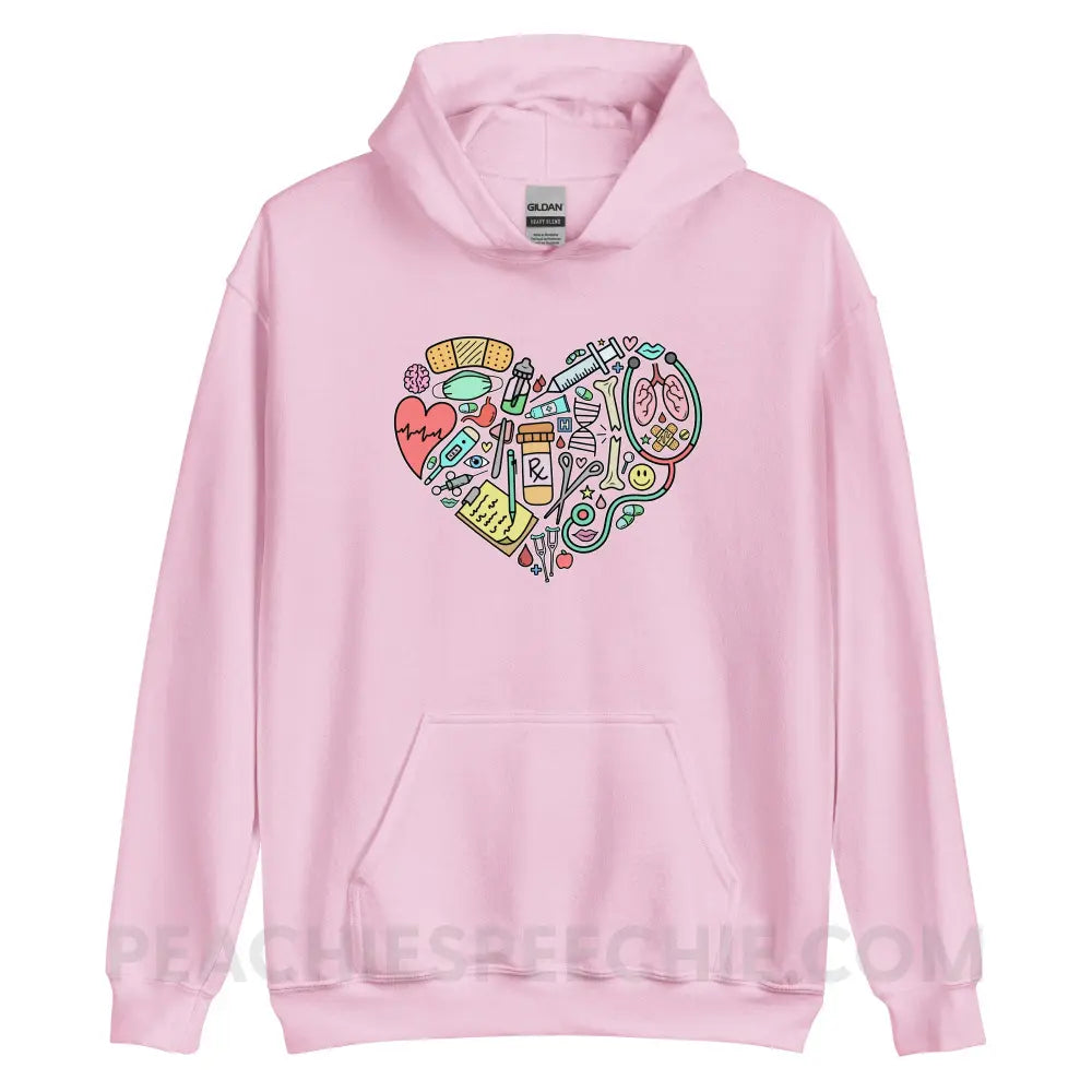 Medical Heart Classic Hoodie - Light Pink / S - peachiespeechie.com