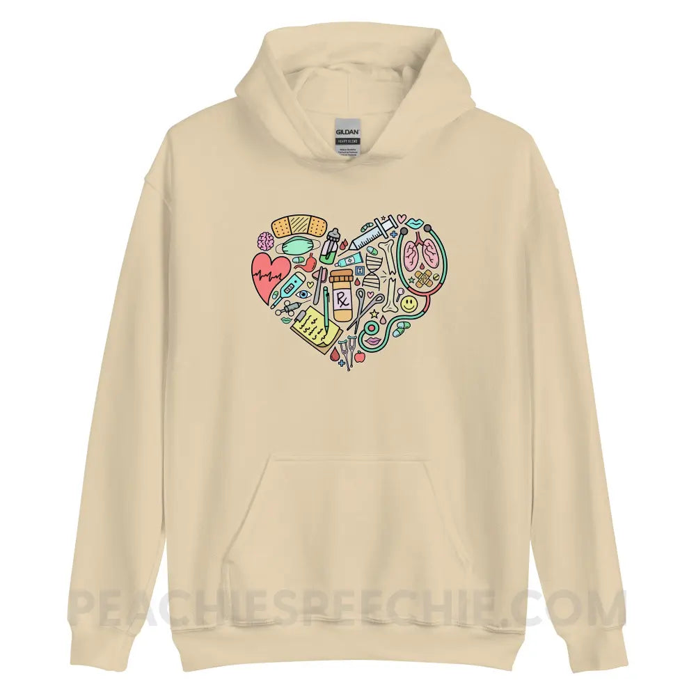 Medical Heart Classic Hoodie - Sand / S - peachiespeechie.com