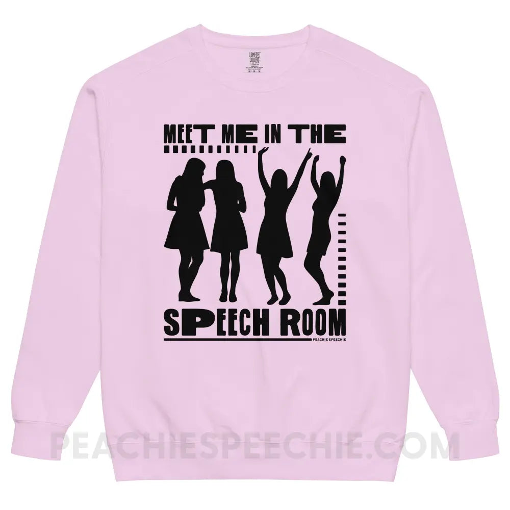 Meet Me in the Speech Room Comfort Colors Crewneck - Orchid / S - peachiespeechie.com