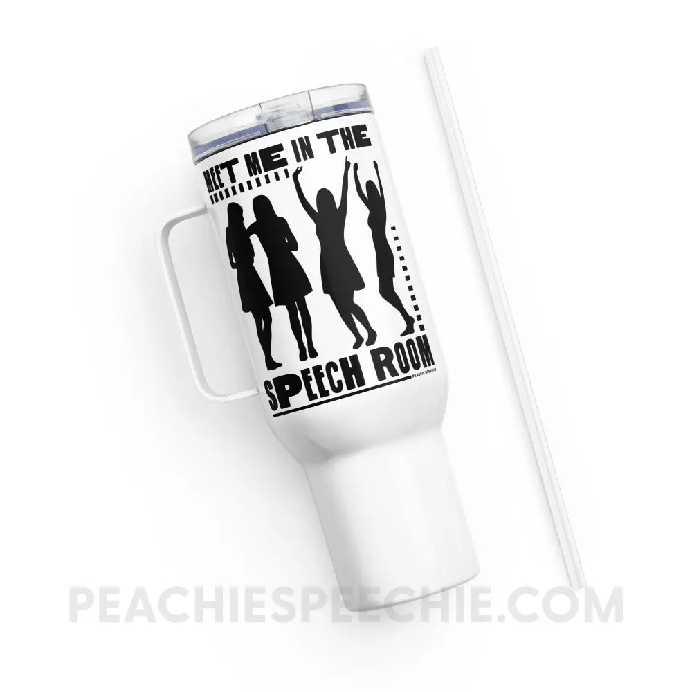 Meet Me in the Speech Room Travel Mug - 40 oz - peachiespeechie.com