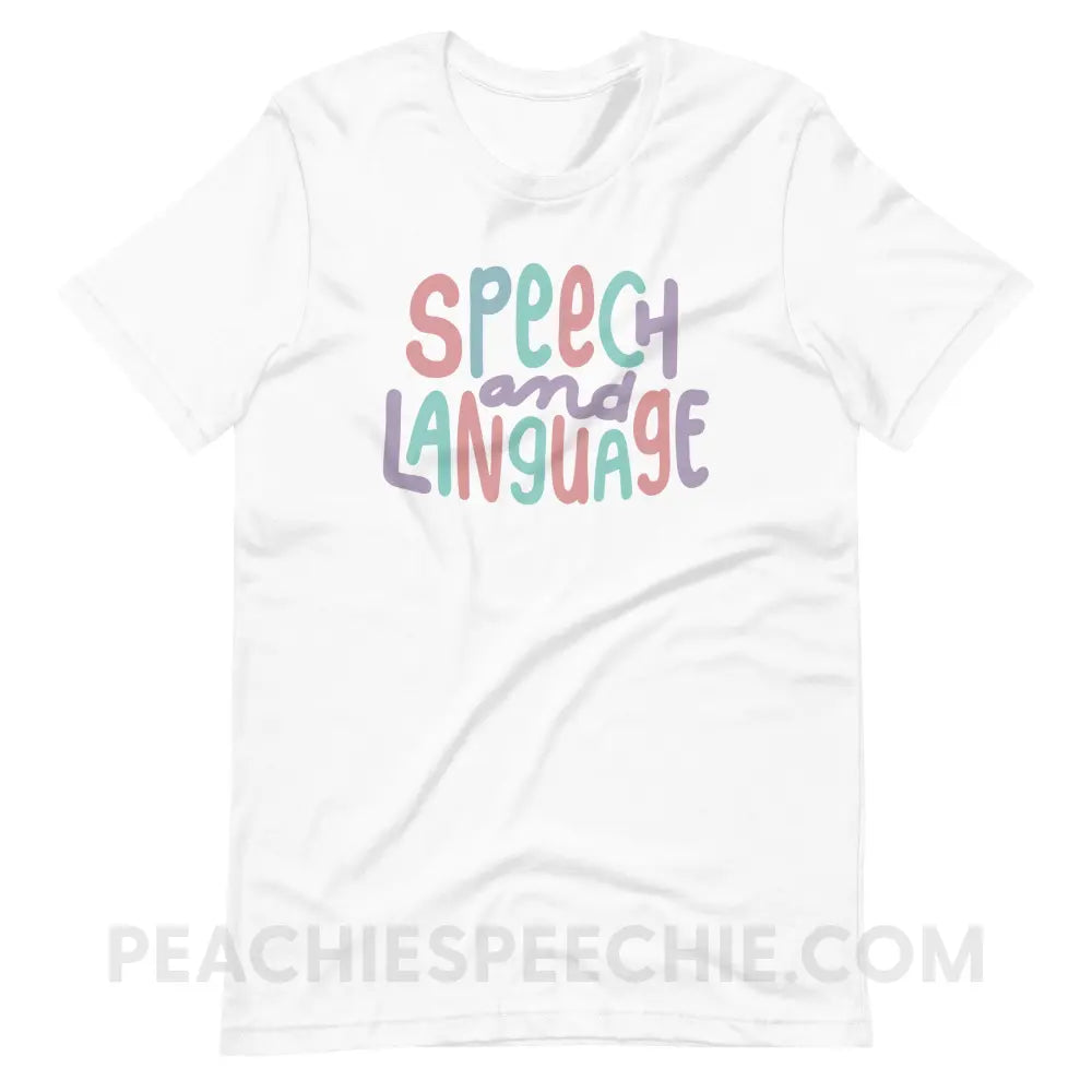 Mellow Speech and Language Premium Soft Tee - White / S - T-Shirt peachiespeechie.com