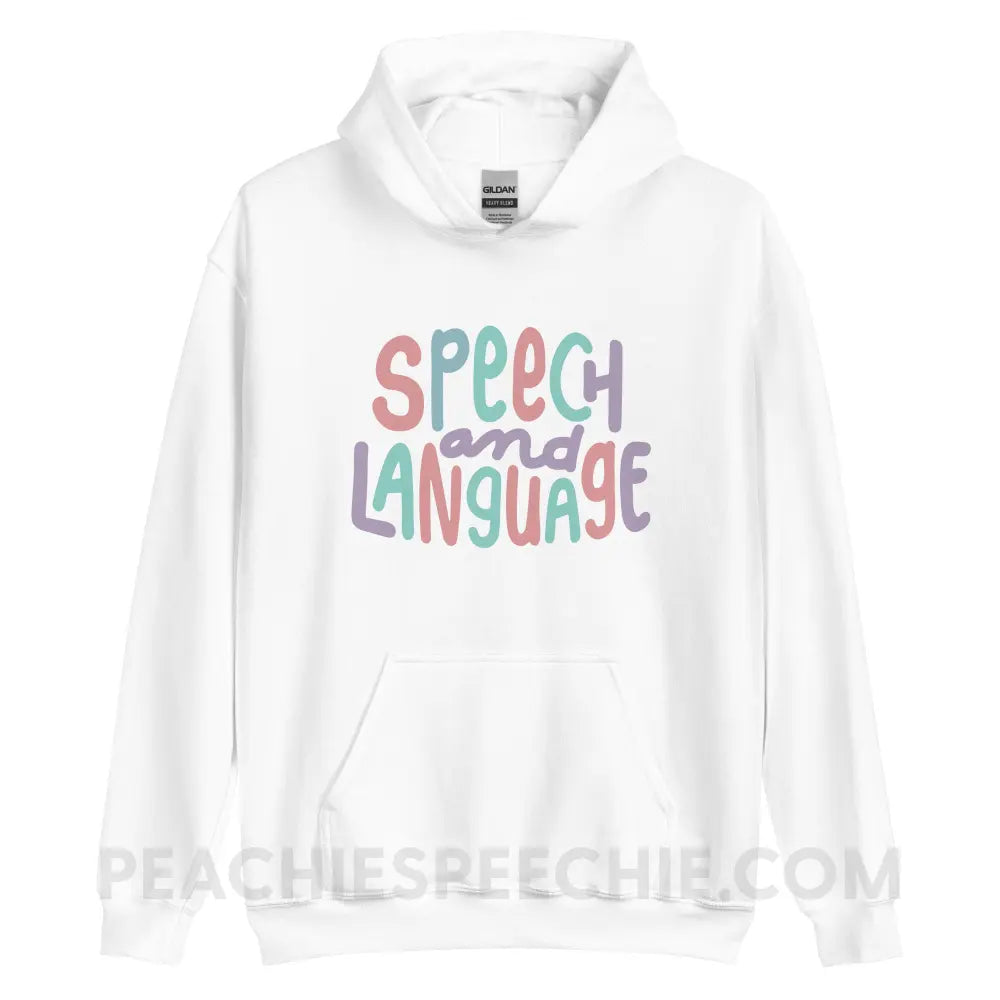 Mellow Speech and Language Classic Hoodie - White / M - peachiespeechie.com