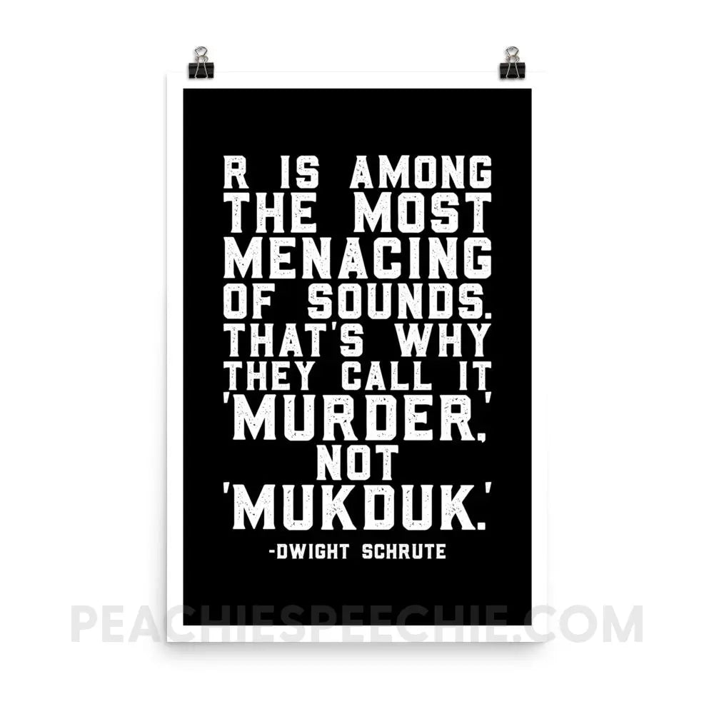 Menacing R Poster - 24×36 - Posters peachiespeechie.com