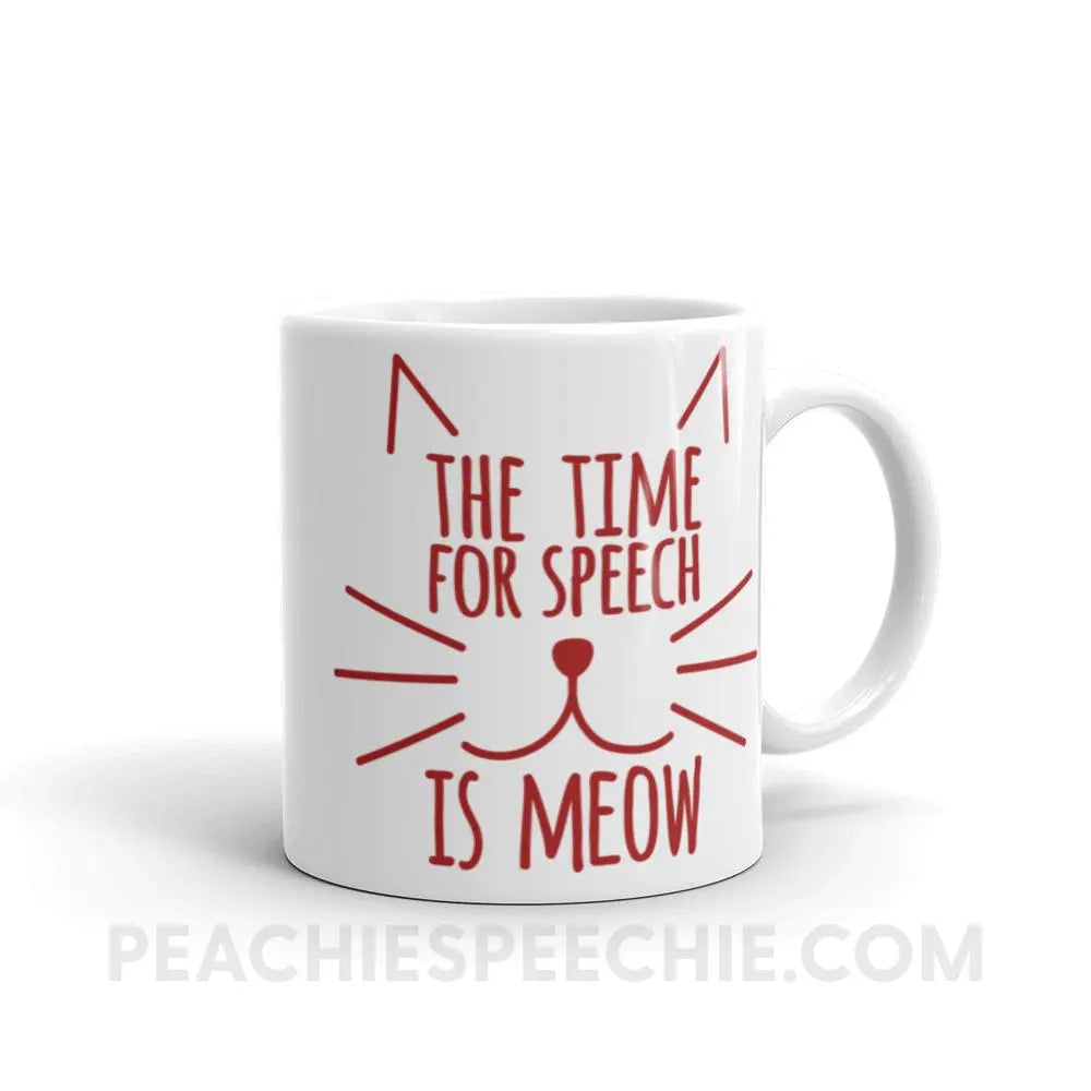 Meow Speech Coffee Mug - 11oz - Mugs peachiespeechie.com