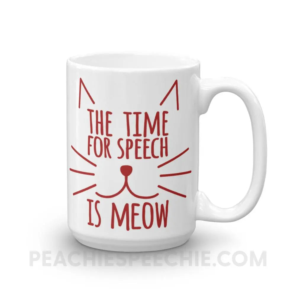 Meow Speech Coffee Mug - 15oz - Mugs peachiespeechie.com