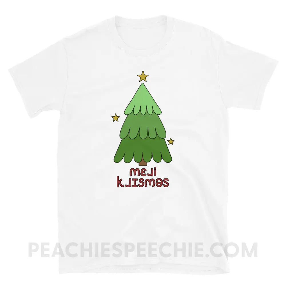 Merry Christmas Tree IPA Classic Tee - White / S - T-Shirt peachiespeechie.com