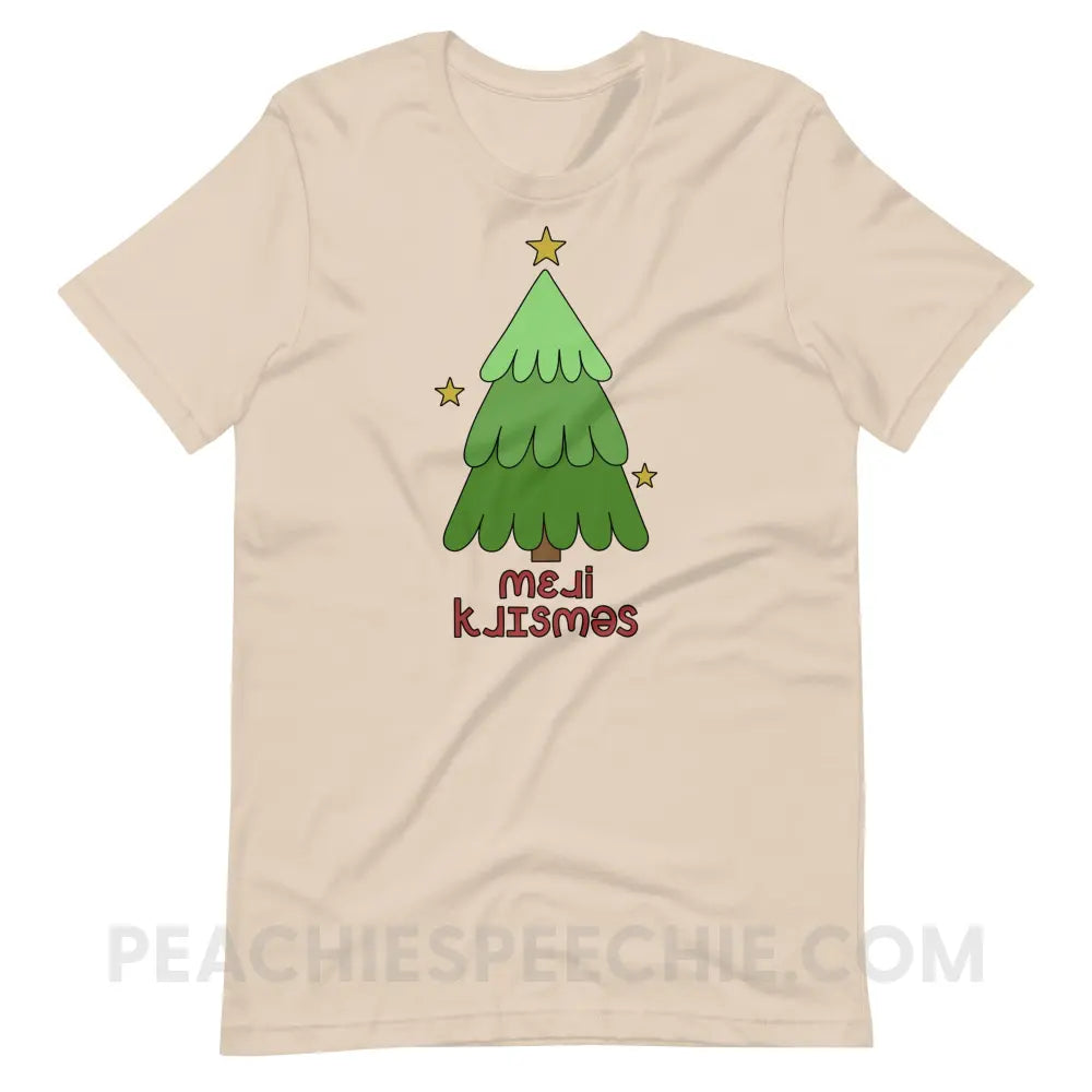 Merry Christmas Tree IPA Premium Soft Tee - Cream / S - T-Shirt peachiespeechie.com